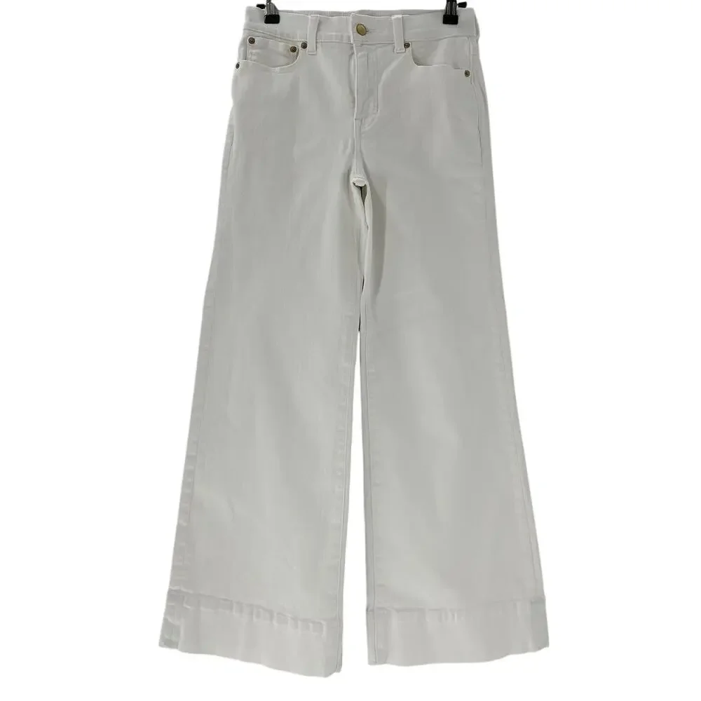 J.Crew Petite High Rise White 1996 Denim Jeans Size P 25 - Picture 2 of 4